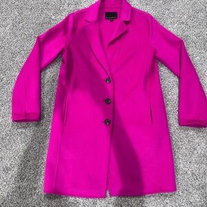 Banana Republic Dark Pink Wool Blend Knee Length Relaxed Fit Coat Women’s XS